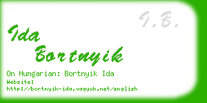 ida bortnyik business card